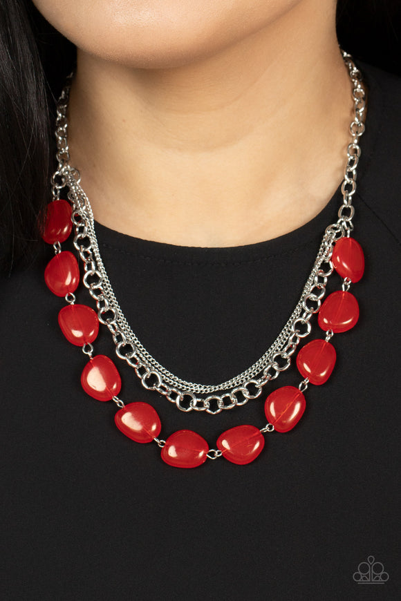 Paparazzi Contrasting Couture - Red Necklace – GlaMarous Titi Jewels